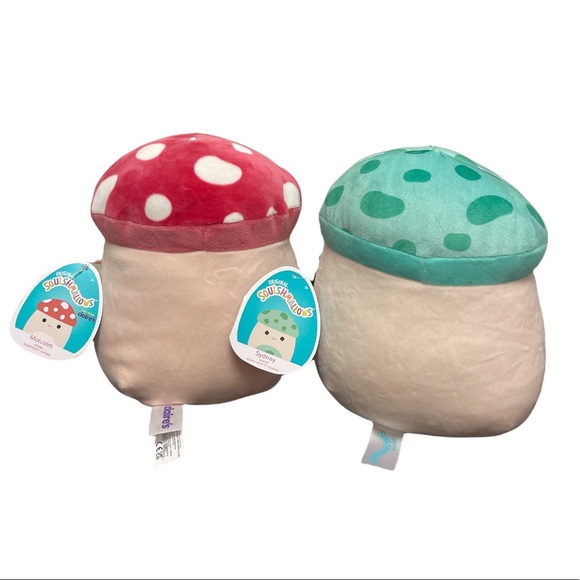 MALCOLM & SYDNEY MUSHROOMS 8” 🍄 EXCLUSIVE RARE SQUISHMALLOWS HTF - Picture 5 of 6